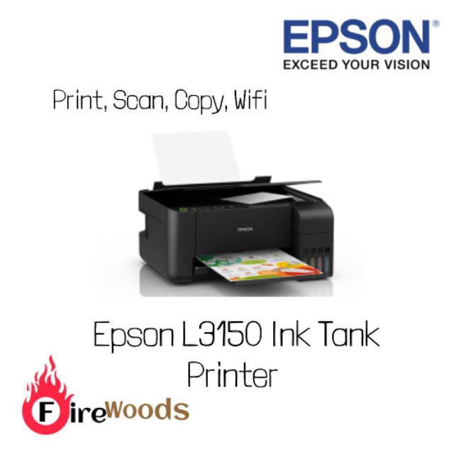 Epson L3150 Wifi 3 In 1 Printer Print Scan Copy Original Refill Ink Tank Shopee Singapore