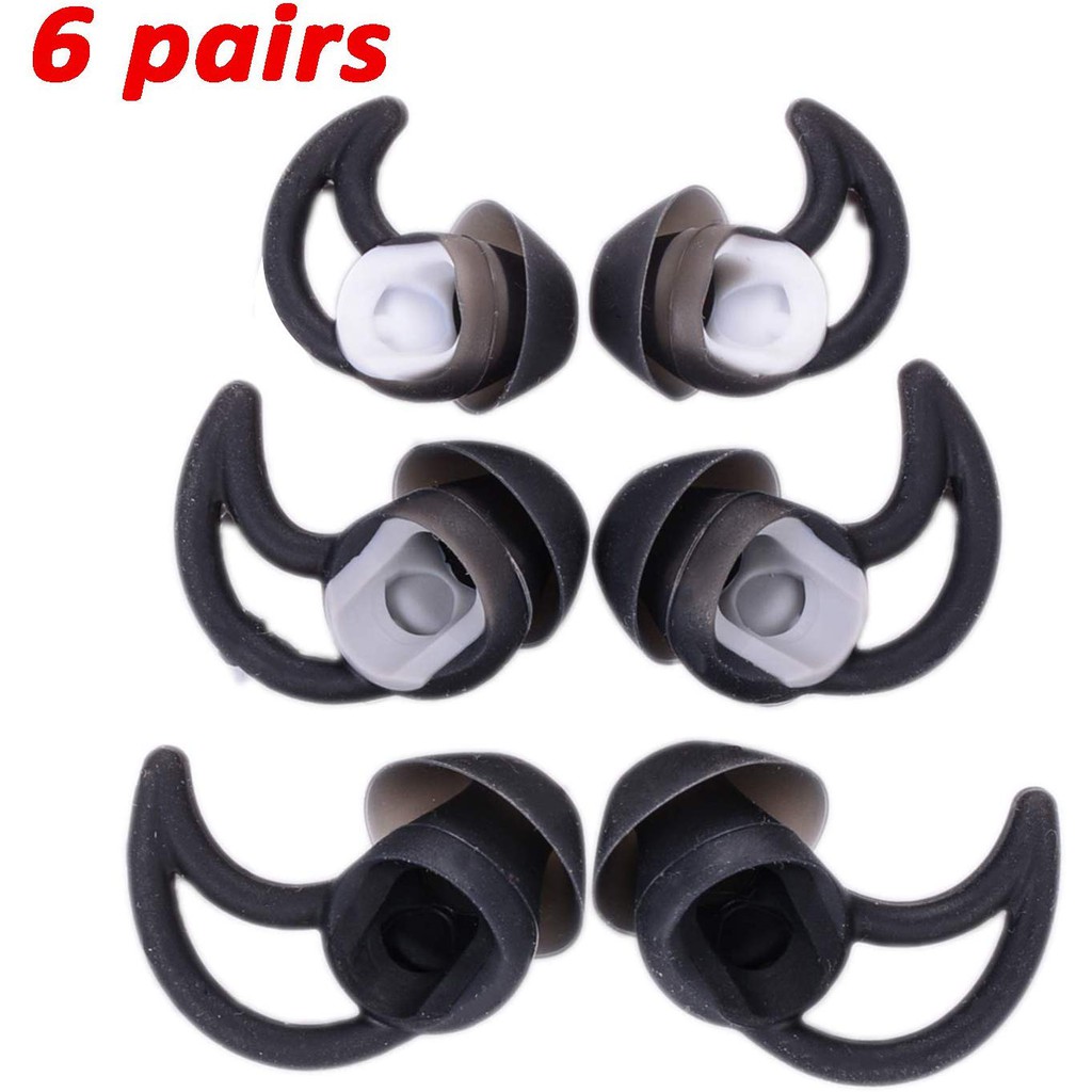 6 Pairs Replacement Silicone Ear Tips Earbuds Buds For Bose Qc30 Qc Sie2i Ie2 Ie3 Soundsport Wireless Headphone Shopee Singapore