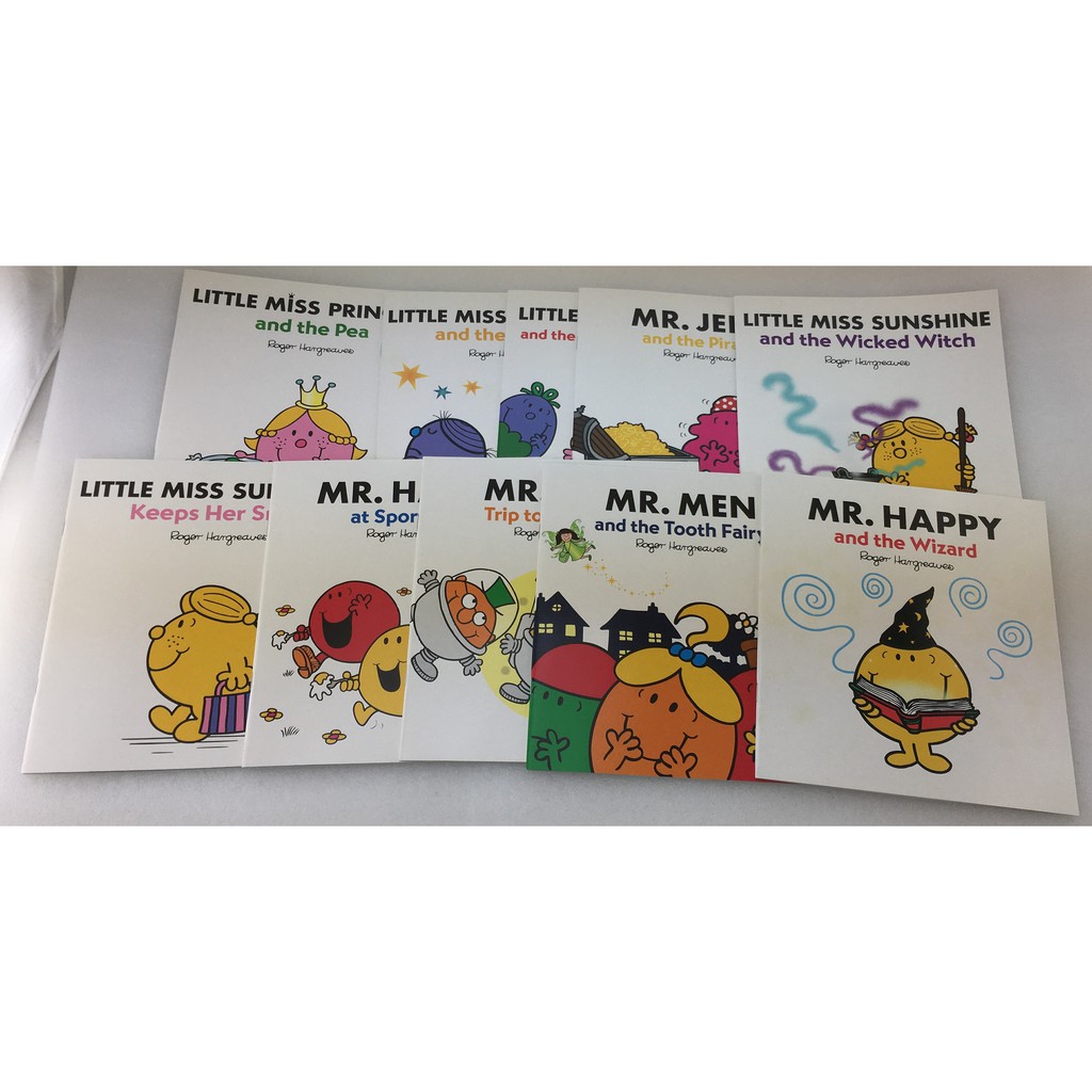 Cartoon Book Little Miss And Mr Men 10 Books Mlb 10 Shopee Singapore