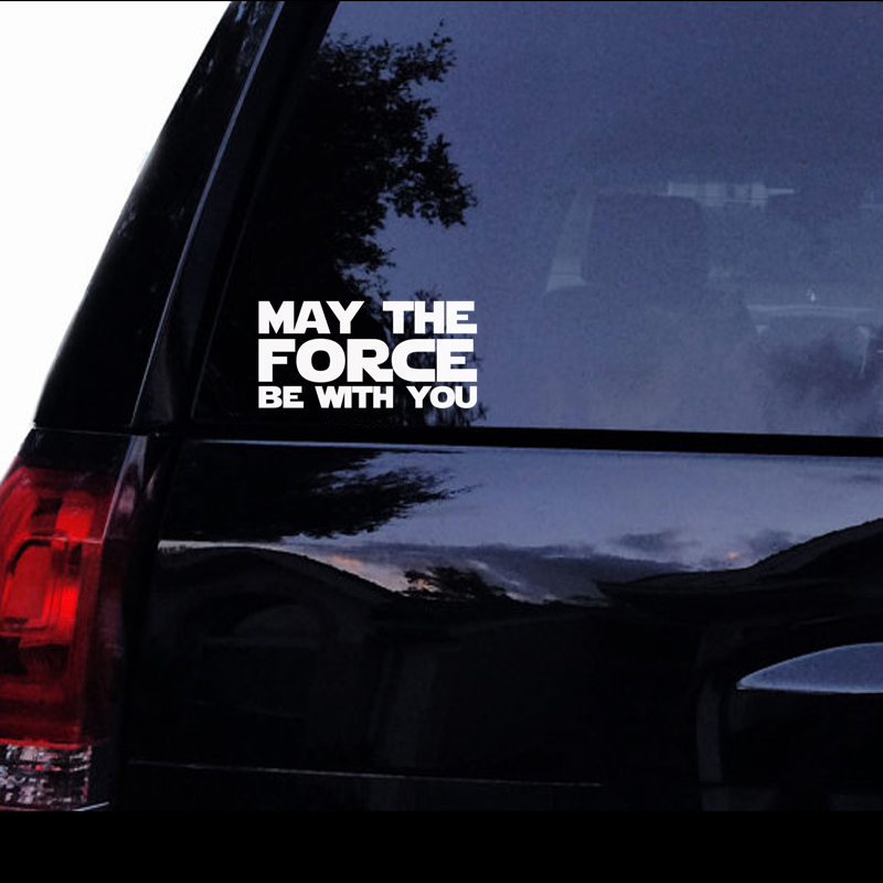 Car Decals Diy Car Sticker Star-Wars-May-The-Force-Be-With-You Vinyl  Material Car Bumper Sticker(Silver,Black,Yellow,Red,Multicolor) | Shopee  Singapore