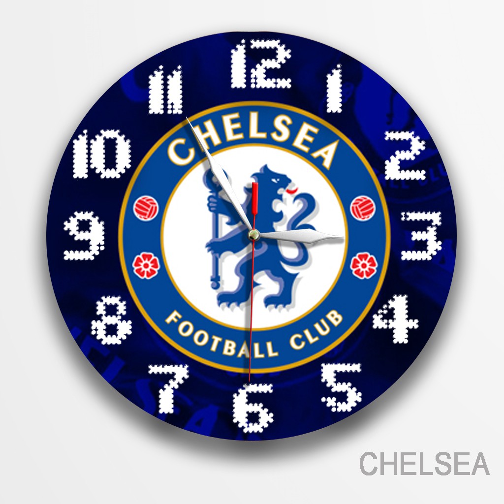 Wooden Wall Clock Character Club Soccer Chelsea Fc Unique Shopee Singapore