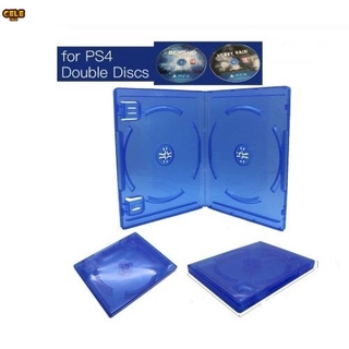 【CELE】CD DVD Disc Case Soft Plastic Blu-ray Rectangular Transparent Double Disc Case with Insertable Cover Disc Case