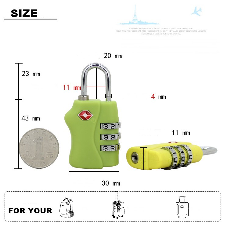 ergo suitcase combination lock