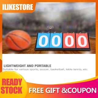Portable 0-9 Digit Scoreboard Sports Flip Score Board Basketball Scorer Tennis 
