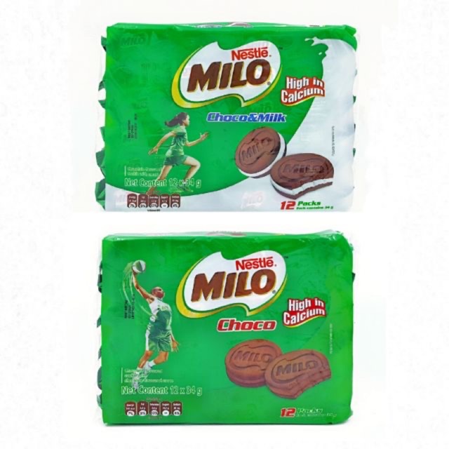 Nestle Milo Sandwich Cookies Chocolate Breakfast Energy Biscuit巧克力饼干早餐下午茶biskut Shopee Singapore