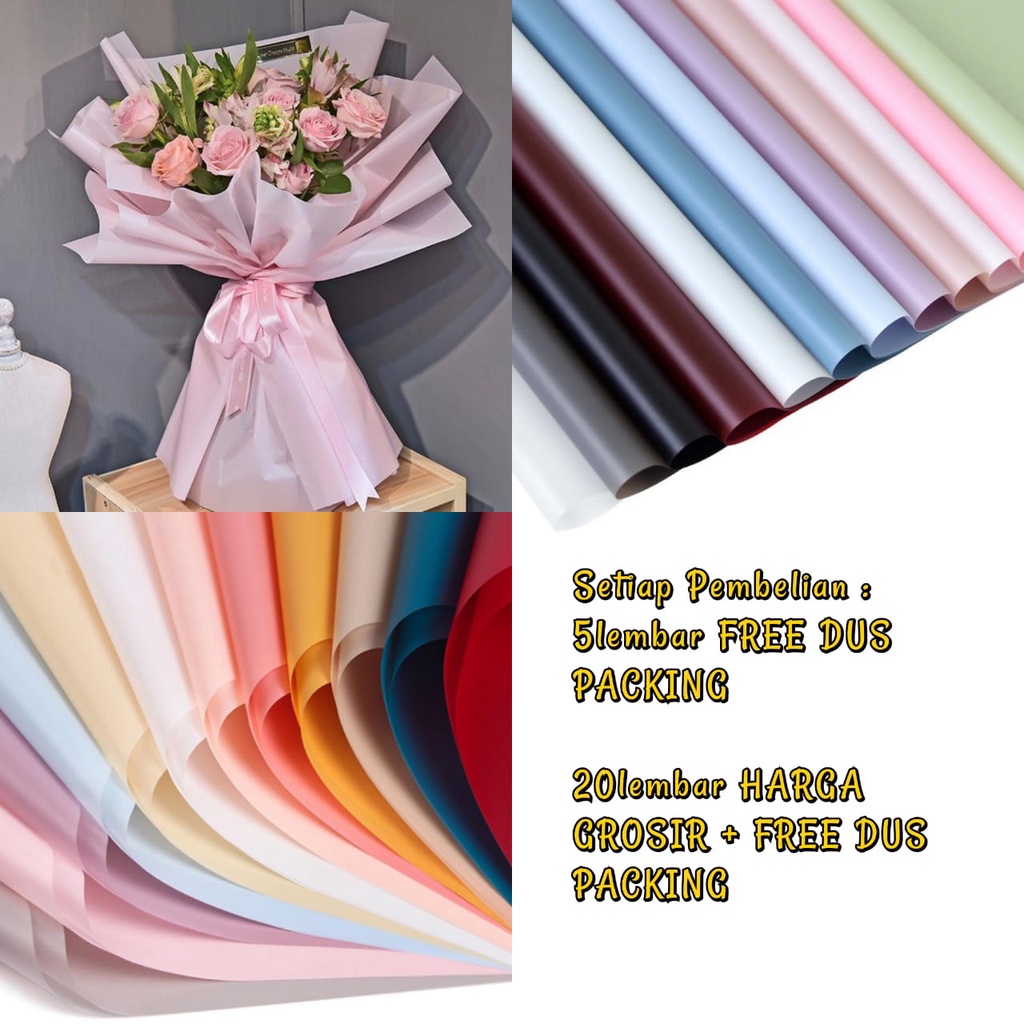 5 Sheets/Packs Florist Cellophane Flower Bouquet Paper Flowers Bouquet ...