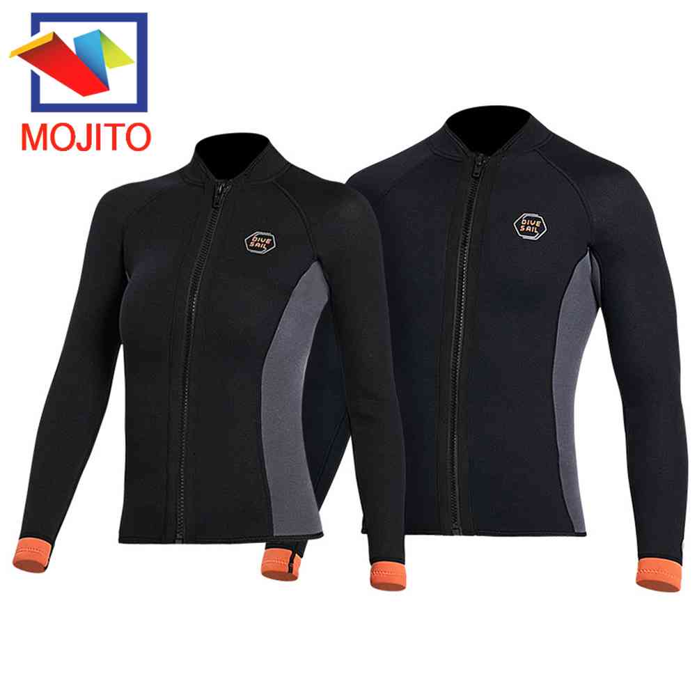 DIVE&SAIL Men Women 3mm Neoprene Wetsuit Jacket Top Scuba Diving Wet Suit Shopee Singapore