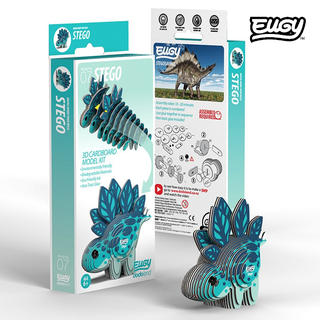 Eugy Dodoland Dinosaur Stego (NEW) 3D Paper Puzzle for Kids. Eco-Friendly DIY Gift for Children. Unique 3D Puzzle.