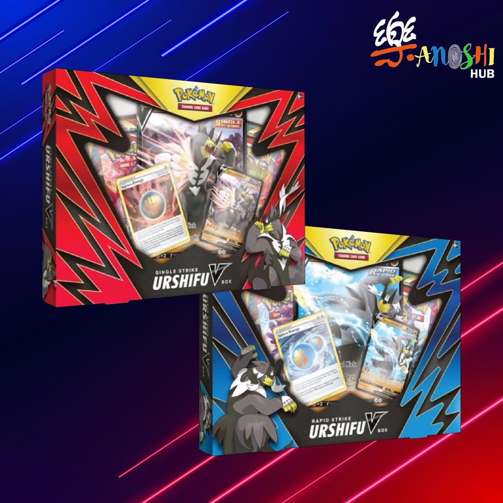 Pokemon Tcg Single And Rapid Strike Urshifu V Box Shopee Singapore