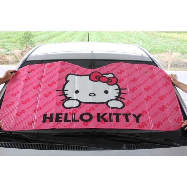 Hello Kitty Car Front Window Sunshade Auto Car Windscreen Sunshade Windshield Shopee Singapore