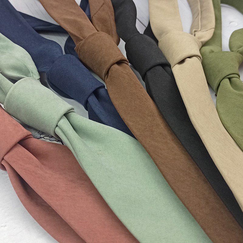 Tie Men S Korean Style Casual All Match Women S College Style Artistic8cmsolid Color Formal Wear Student Army Green Pink Shopee Singapore