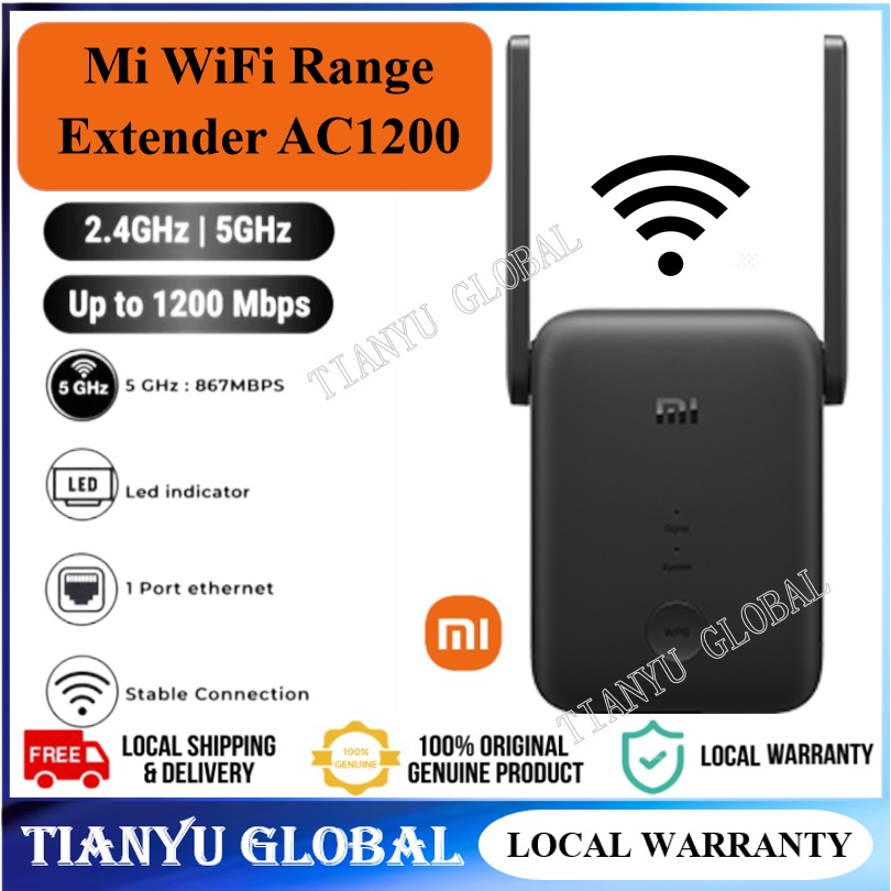 Ready Stocks !!! Xiaomi Mi WiFi Extender Pro / AC1200 [WiFi Range