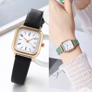 Simple Square Dial Women's Watch Quartz Watch Fashion Watch Leather Strap