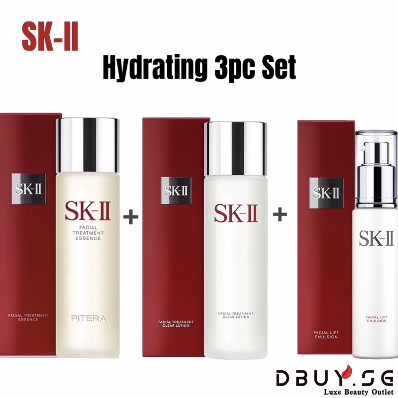 SKII SK2 Pitera Deluxe Hydrating Set Facial Treatment Essence, Clear Lotion, Facial Lift