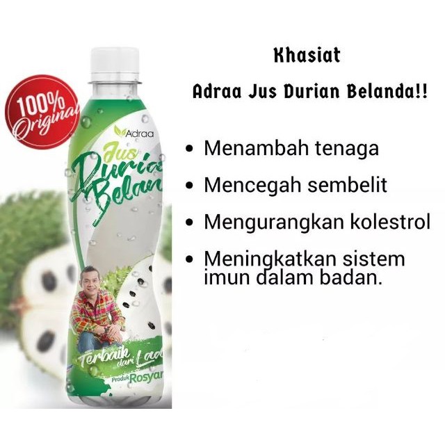 Durian Belanda Juice Adraa Shopee Singapore