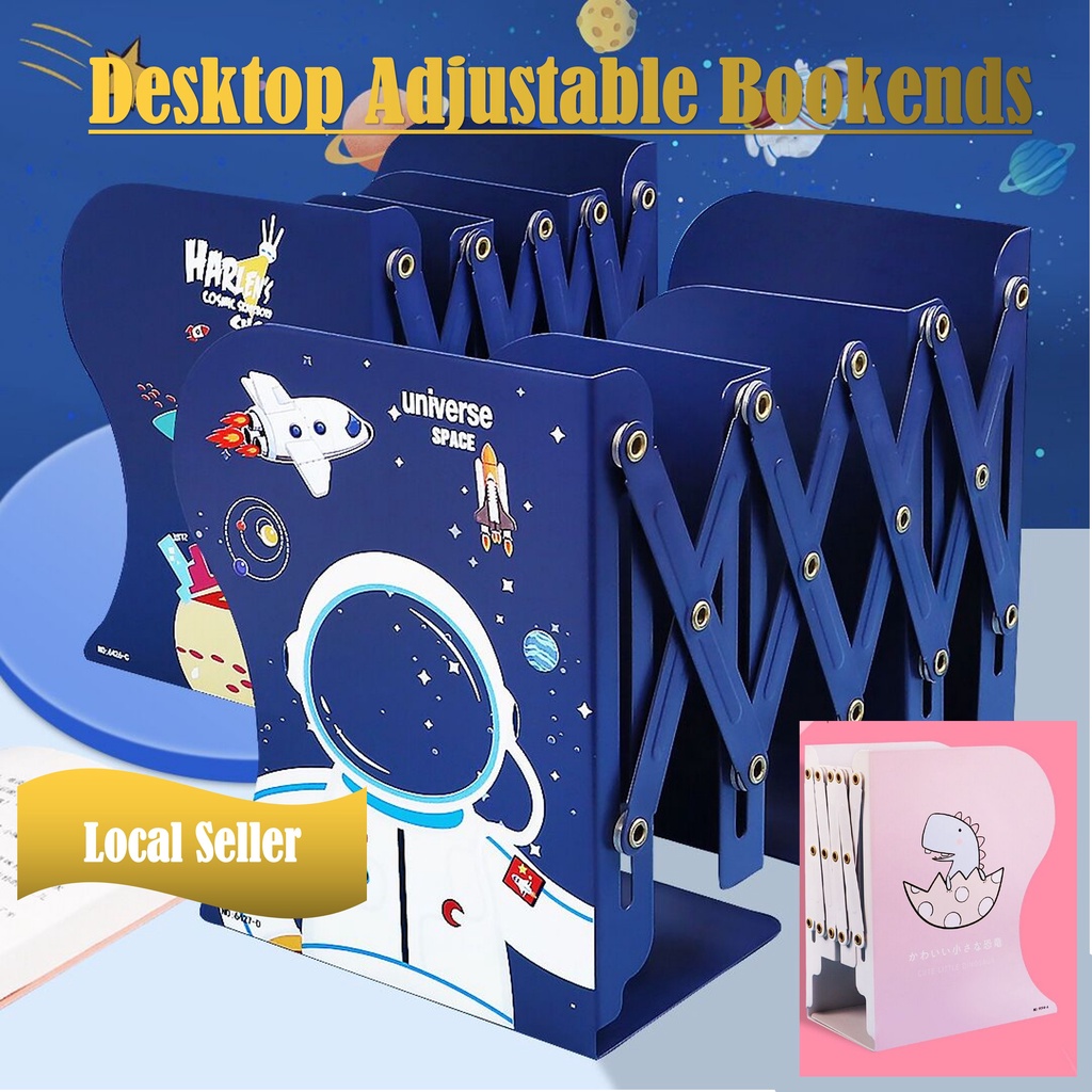 Desktop Adjustable Bookends Expandable Book Binder Holder Table