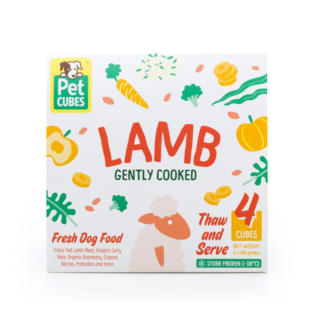 PetCubes Gently Cooked Frozen Dog Food Lamb Shopee Singapore