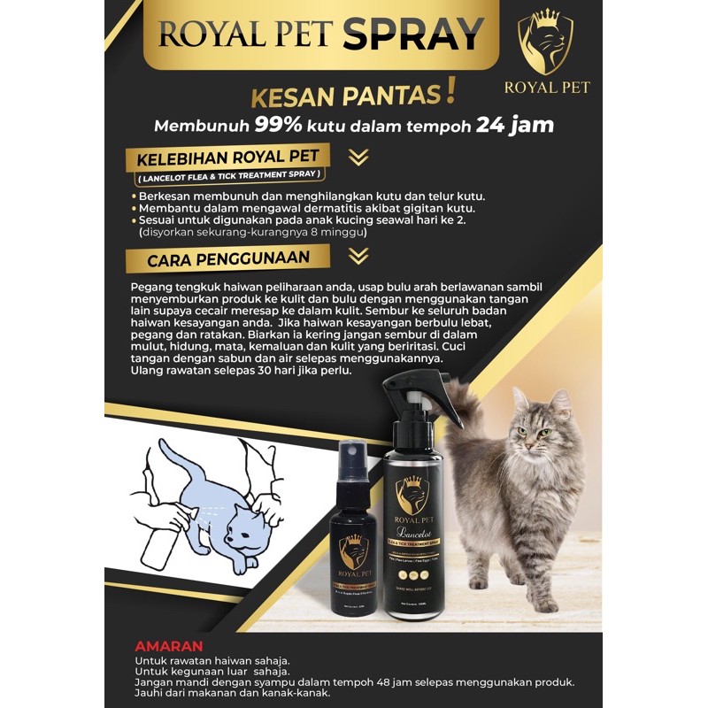 Royalpet Spray Kutu Flea Tick Treatment Spray 30ml Shopee Singapore