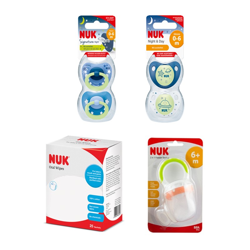 NUK Oral Wipes with Teether with Soothers Set Shopee Singapore