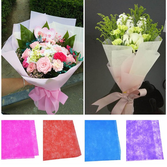 36 Sheets/Pack 50x50cm Tissue Paper Flower Wrapping Paper Gift Packaging Craft Paper Roll Packing Material