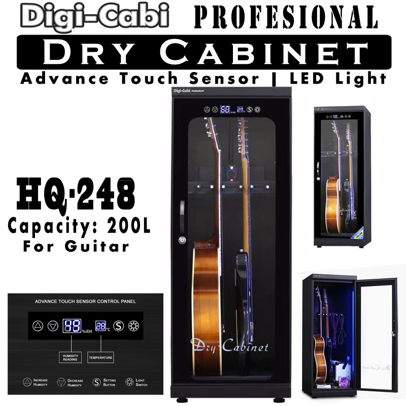 Digi Cabi Hq 248 200l Electronic Dry Cabinet For Guitars Shopee Singapore