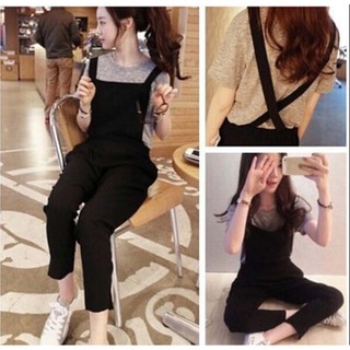 Image of Women Sleeveless Backless Casual Loose Solid Overalls Strapless Paysuits