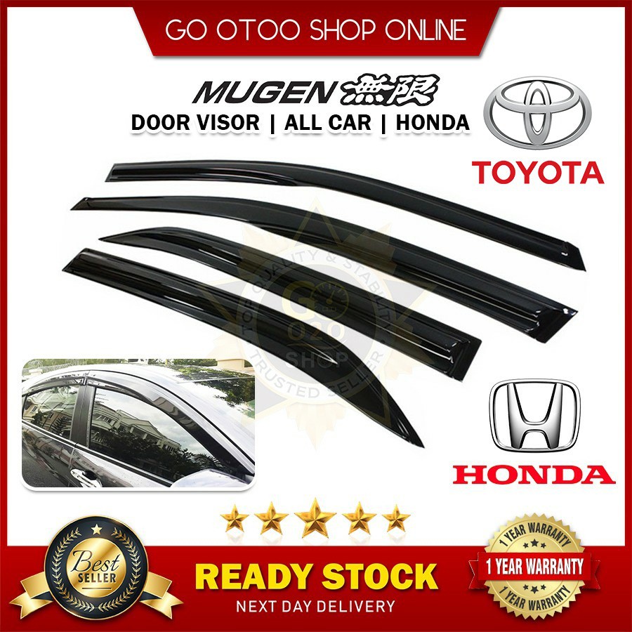 Shop Malaysia Mugen Air Press Window Door Visor Windshield Deflector For Honda City Accord Civic Jazz Brv Hrv Toyota Vios Wish Shopee Singapore