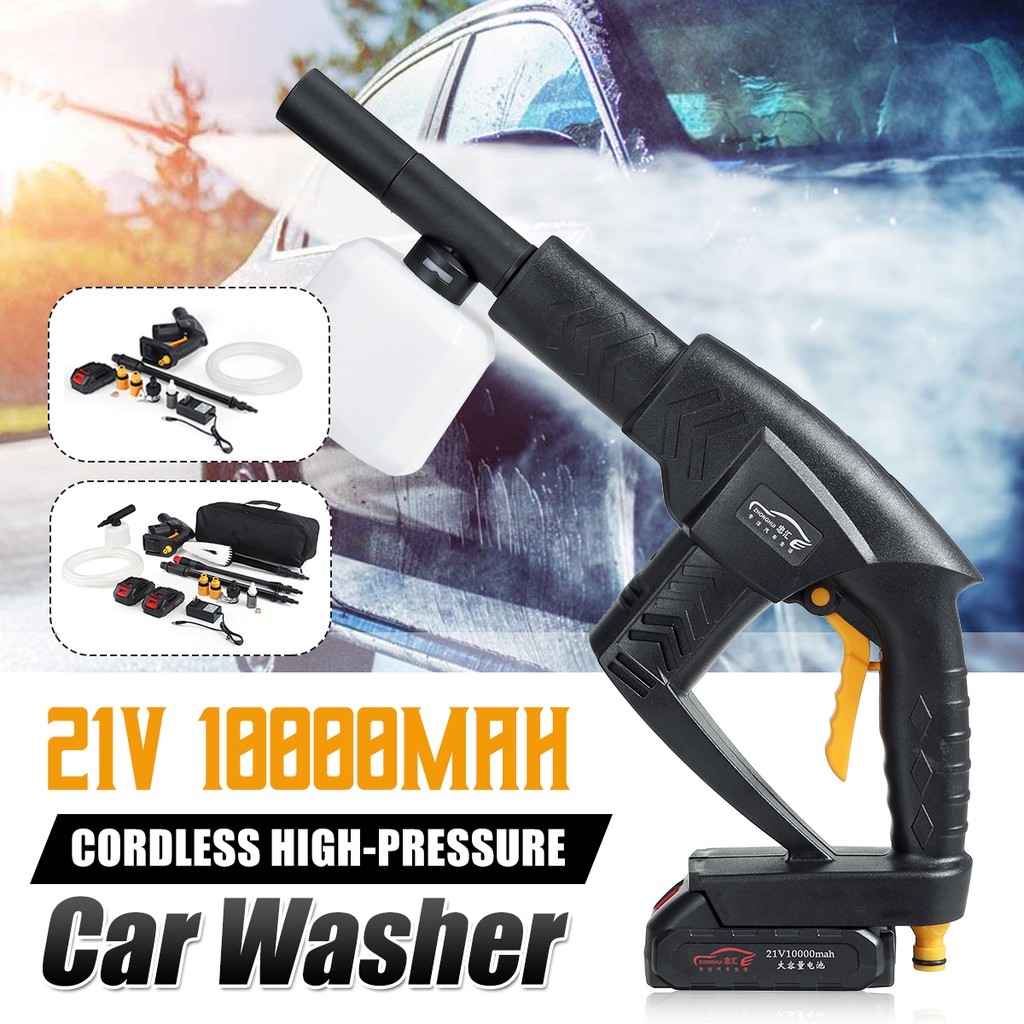 4 Type Cordless Portable High Pressure Car Washer 10000mAh Liion