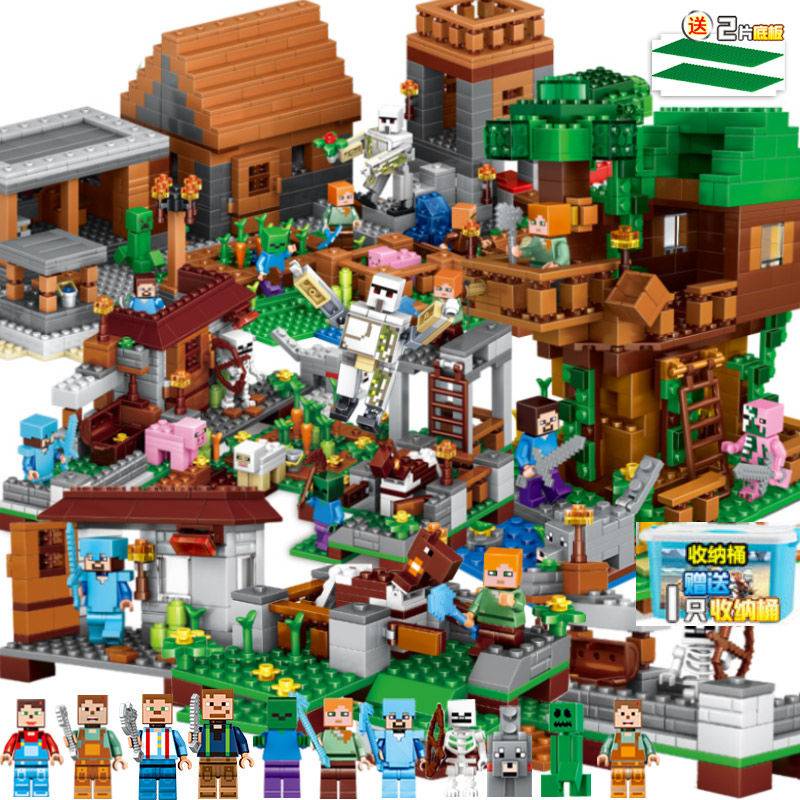 Bmz Spot Minecraft Series Tree House Village Compatible With Lego Bricks Shopee Singapore