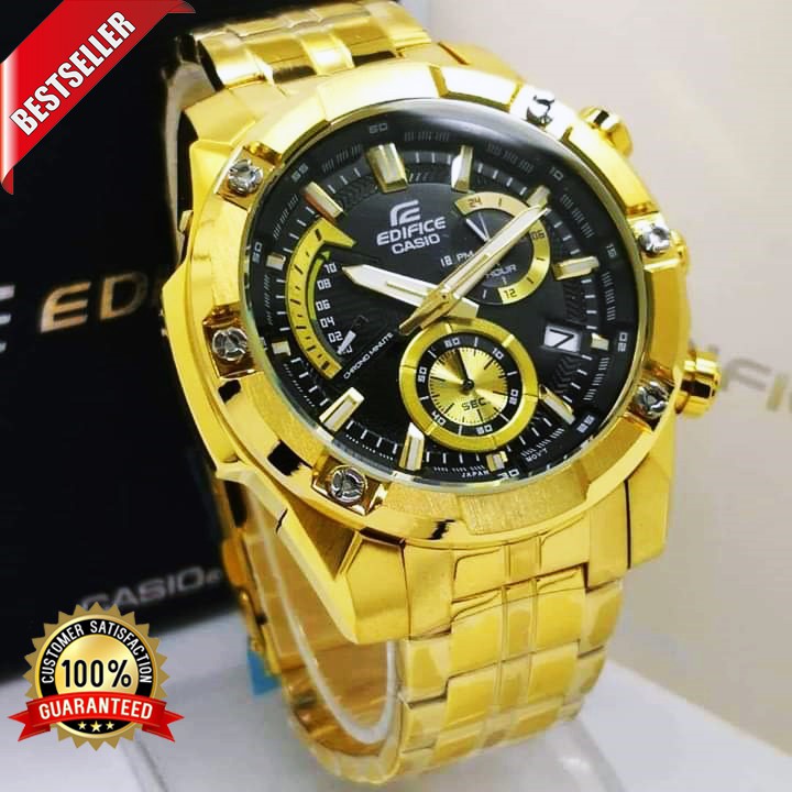 casio edifice black gold