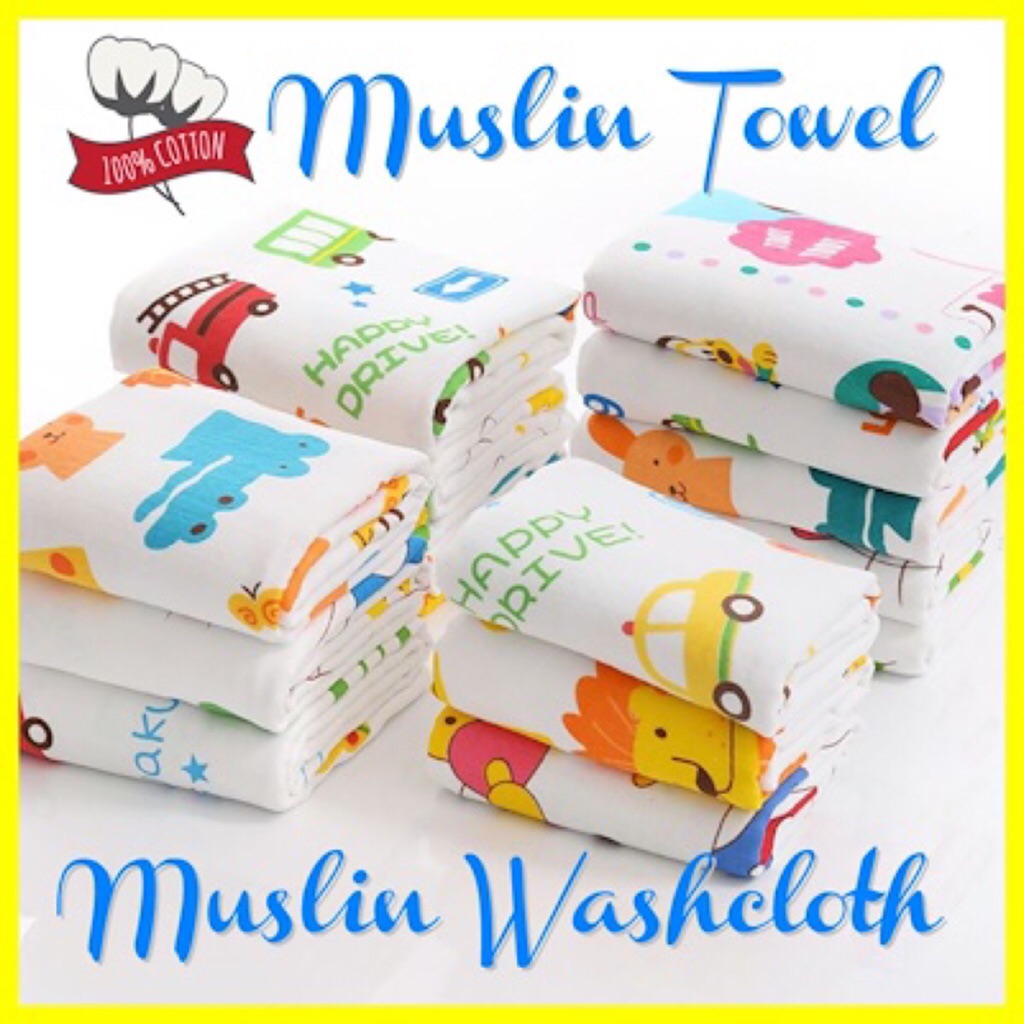 Muslin Gauzen 100 Cotton bath towels (150cm x 75cm) Shopee Singapore