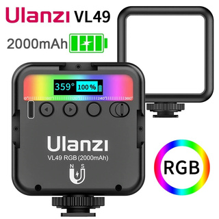 ULANZI Mini LED Light VL49 RGB 2000mAh Rechargeable for GoPro HERO 11 10 9 8 7 6 5 / INSTA360 ONE / DJI Action Camera