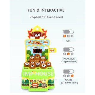 IMP HOUSE Whac-A-Mole Game With Two Hammers Family Game Kids Toys Interactive Toy #5
