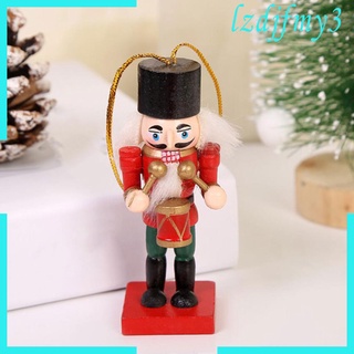 SET of 2 RED & WHITE Traditional Shatterproof CHRISTMAS NUTCRACKER SOLDIER Decorations / Christmas Tree Decorations 12.5cm