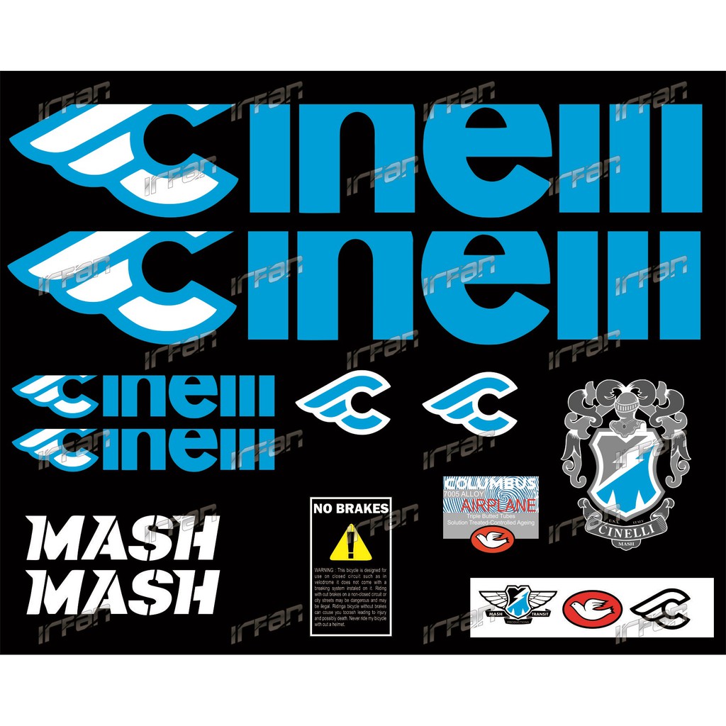 Cinelli Egovinyls Cinelli Mash Bolt 2.0 decal set sticker vinyl adesivi autocollant ステッ 