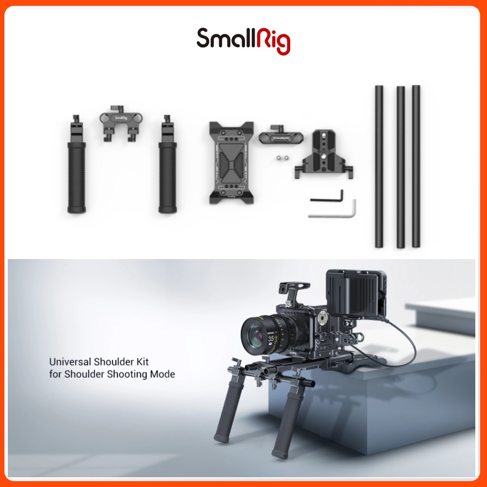 and Small Camera Shoulder Rig Mirrorless SMALLRIG Universal Basic Camera Shoulder Mount Kit for DSLR 2896 