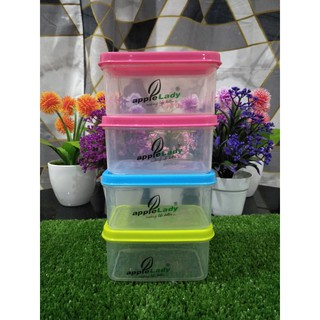 Apple Lady Cookies Container Square Polypropylene Spice Mini Bekas Food Container Shopee Singapore