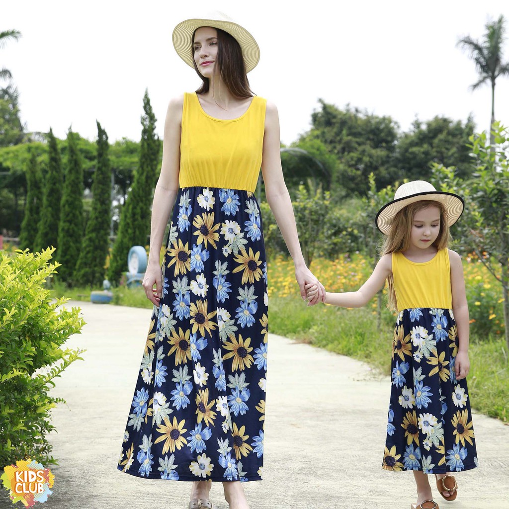 mother daughter sunflower outfits