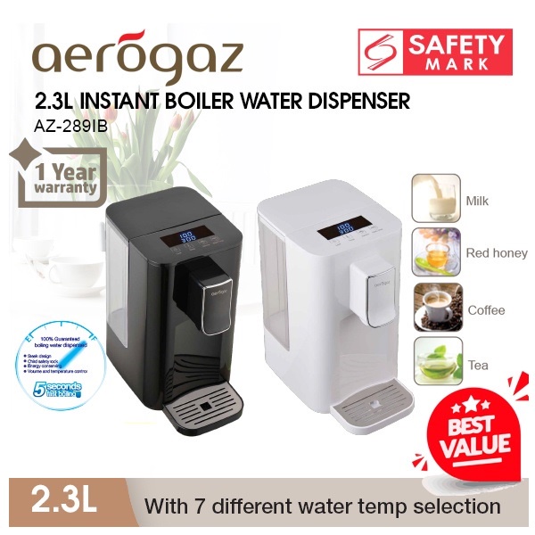 Aerogaz AZ289IB, premium digital instant hot water dispenser 2.3L