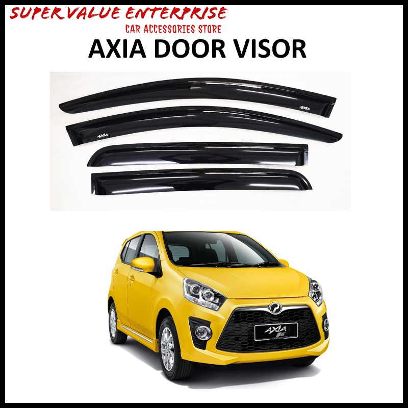 Perodua Axia Door Visor C2000 Design 8CM Air Press Door 