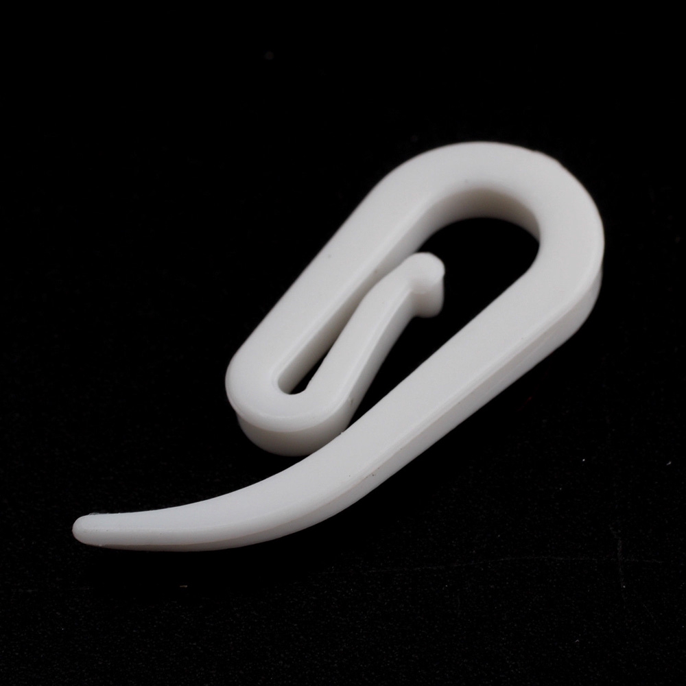 50PCS PRACTICAL CURTAIN HOOKS FOR CURTAINS WHITE PLASTIC NYLON TAPE GLIDER SET 