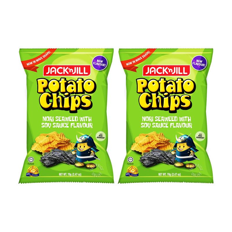 [Bundle of 2] Jack & Jill Potato Chips 70g (Seaweed) (Halal) | Shopee ...