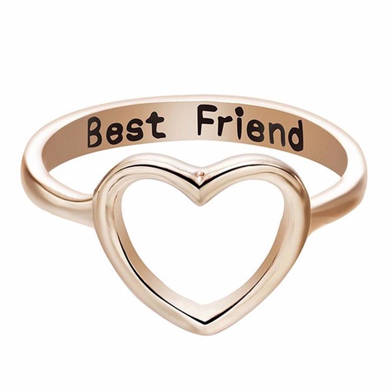 Image of thu nhỏ Women Love Heart Best Friend Ring Promise Jewelry Friendship Rings Bands US 6-10 #4