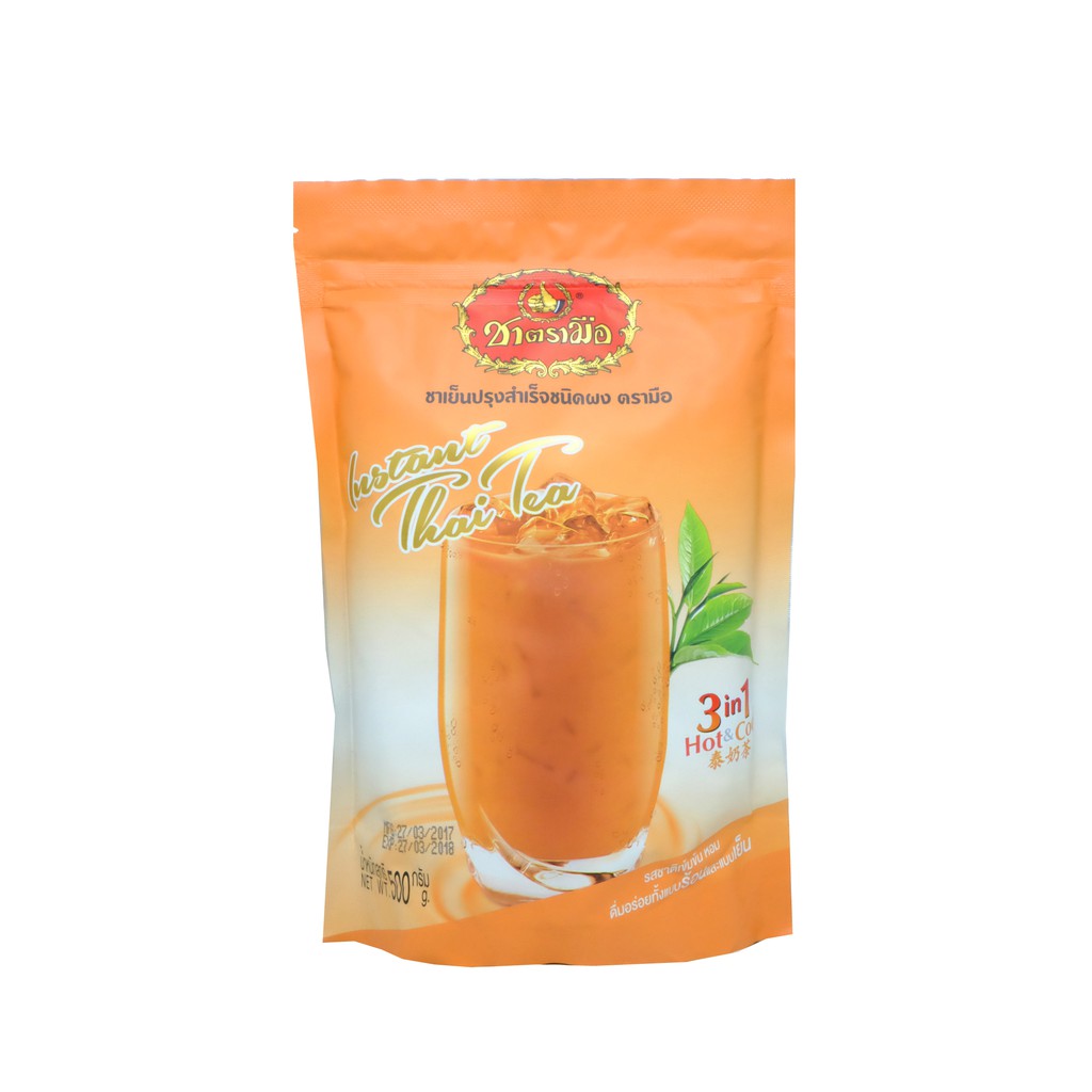 Cha Tra Mue 3 in 1 Thai Milk Tea 500gm Single Pack (Resealable Bag