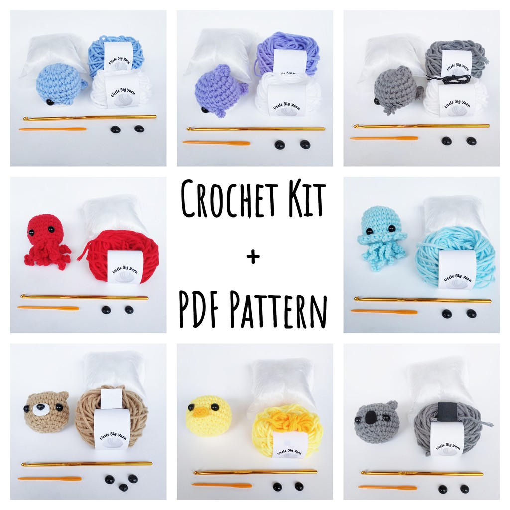 Crochet Amigurumi Animal Kit Crochet Kit Material Package Dolls