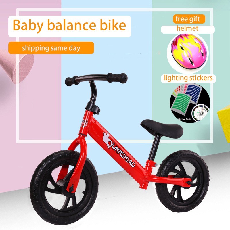 baby pushing bike