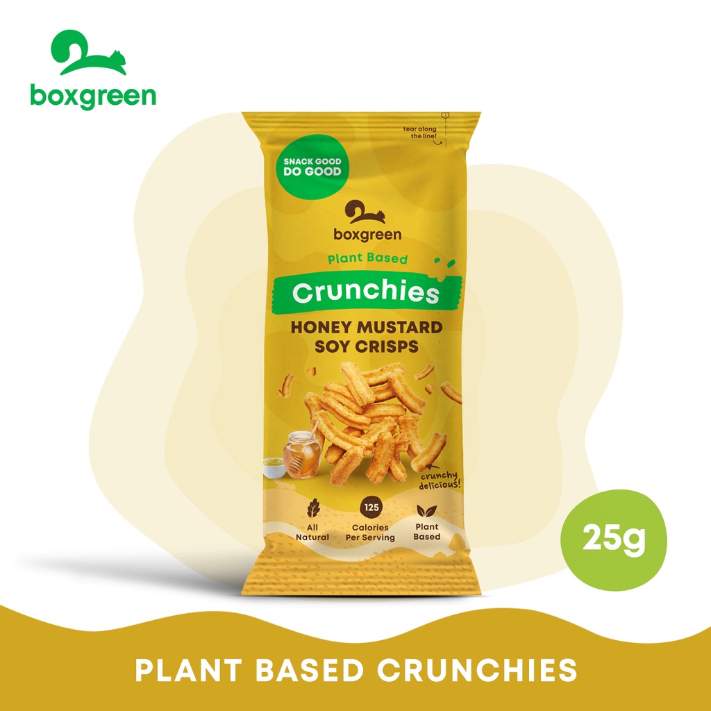 Boxgreen Crunchies Honey Mustard Soy Crisps (25g) Single Serve Shopee