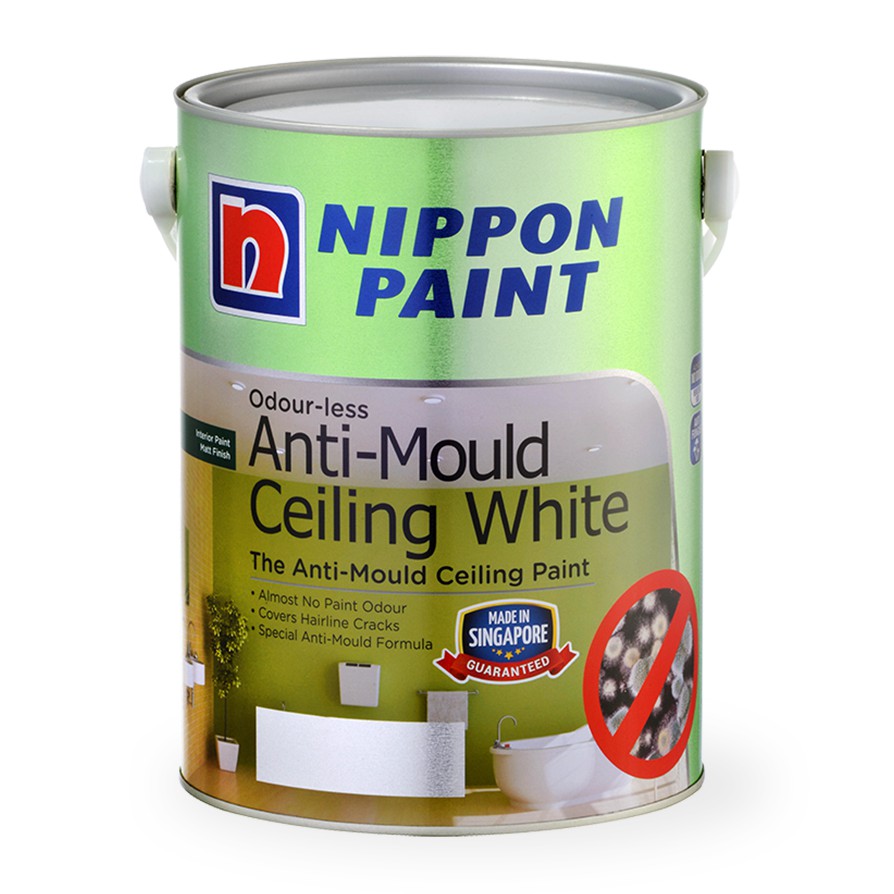 Nippon Odourless Antimould Ceiling White 5L Shopee Singapore