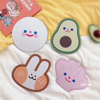 【SG Local Stock】Mini Computer Mouse Pad Cute Smiley Waterproof Mousepad