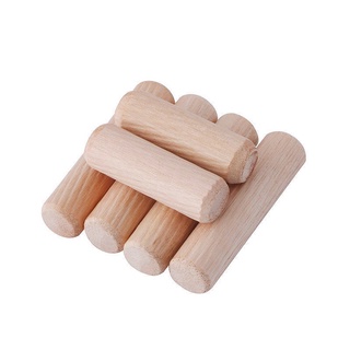 Wooden Dowel Pins,10 Pack Wooden Dowels Plugs for Furniture Bed Drawer Woodwork Fluted Grooved Furniture Woodwork/Joinery 10mm x 35mm